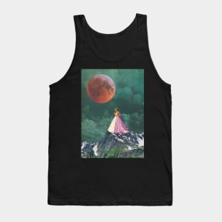 Under the Moon - Vintage Inspired Collage Illustration Tank Top